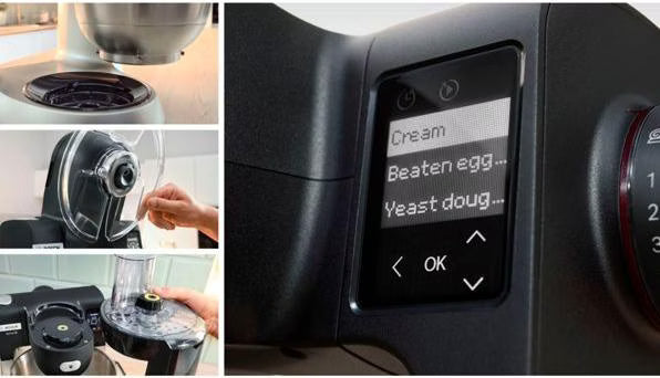 Serie 6 Küchenmaschine mit Waage 1600 W Schwarz, Edelstahl gebürstet
