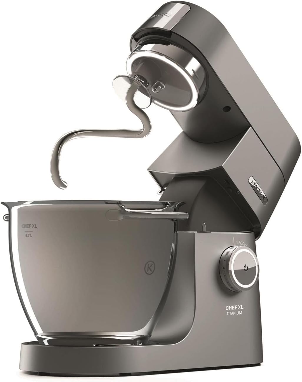 Kenwood Titanium Chef Patissier XL KWL90.004SI Küchenmaschine, 7 L, integrierte Waage und Heizfunktion