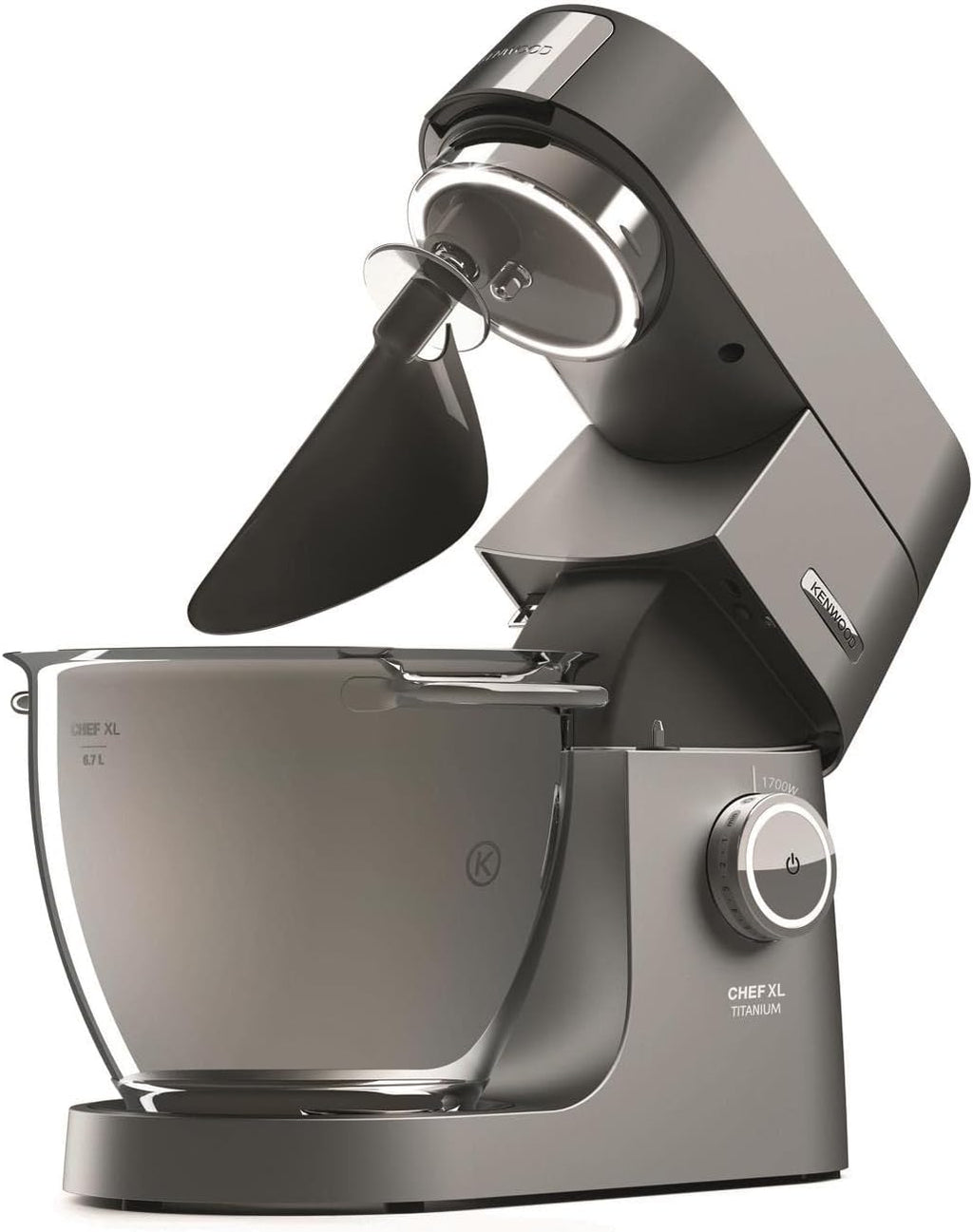 Kenwood Titanium Chef Patissier XL KWL90.004SI Küchenmaschine, 7 L, integrierte Waage und Heizfunktion