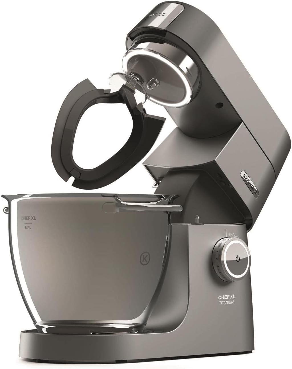 Kenwood Titanium Chef Patissier XL KWL90.004SI Küchenmaschine, 7 L, integrierte Waage und Heizfunktion