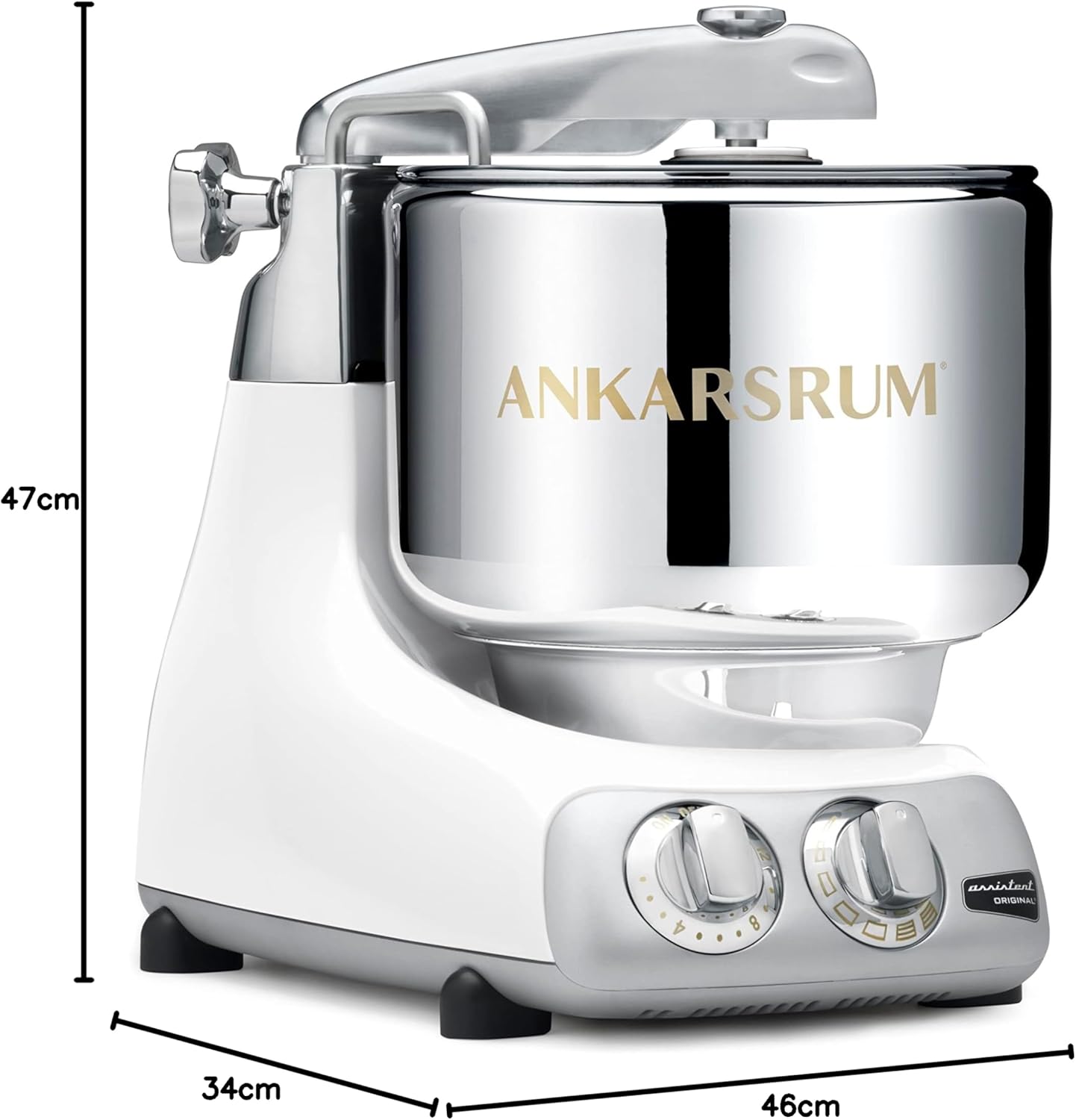 Ankarsrum Assistent Original Küchenmaschine, 7 L Metallschüssel, 7 Jahre Motorgarantie