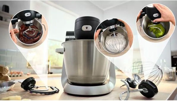 Serie 6 Küchenmaschine mit Waage 1600 W Schwarz, Edelstahl gebürstet