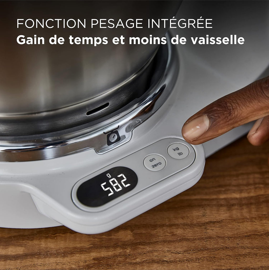 Kenwood Chef Baker KVC85.004SI Küchenmaschine, 1200 W, 5 L, integrierte Waage und Timer, 4,7/5 Sterne