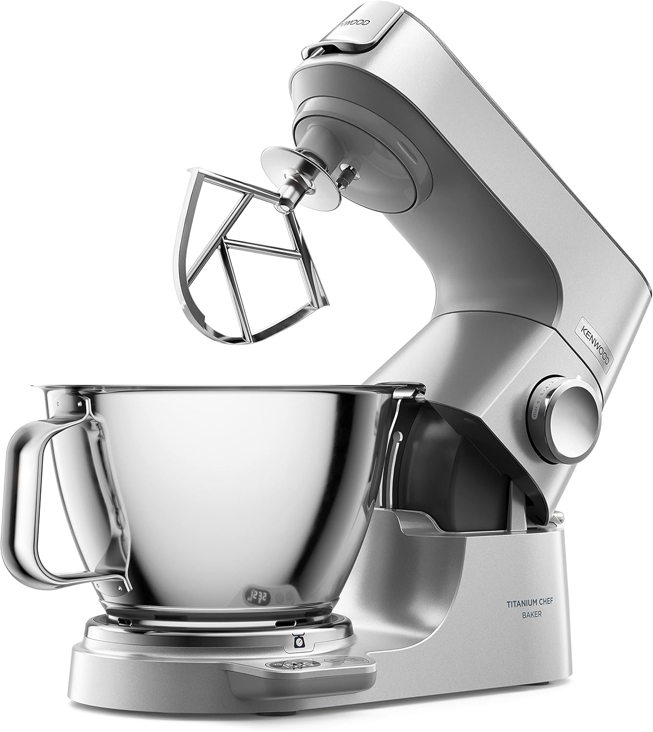 Kenwood Chef Baker KVC85.004SI Küchenmaschine, 1200 W, 5 L, integrierte Waage und Timer, 4,7/5 Sterne