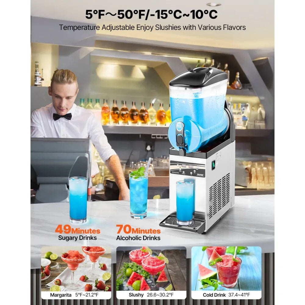 VEVOR Gewerbliche Slush Eis Maschine 15 L