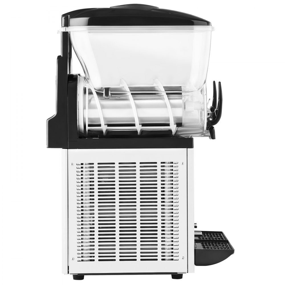 VEVOR kommerzieller Frozen Drink Maker, 15 L x 2 Slush-Maschine mit zwei Tanks, 120 Tassen Margarita-Smoothie-Maschine aus Edelstahl, Slush-Maker für Zuhause Partys Restaurants Cafés Bars