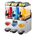 VEVOR Gewerbliche Slush Eis Maschine 45 L Slushie-Maker mit 3 Tanks, Crushed Ice-Maschine aus Edelstahl für 180 Tassen Margarita und Smoothies, Eis-Slush-Maschine für Zuhause Gastronomie Cafés Bars