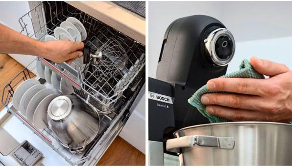 Serie 6 Küchenmaschine mit Waage 1600 W Schwarz, Edelstahl gebürstet
