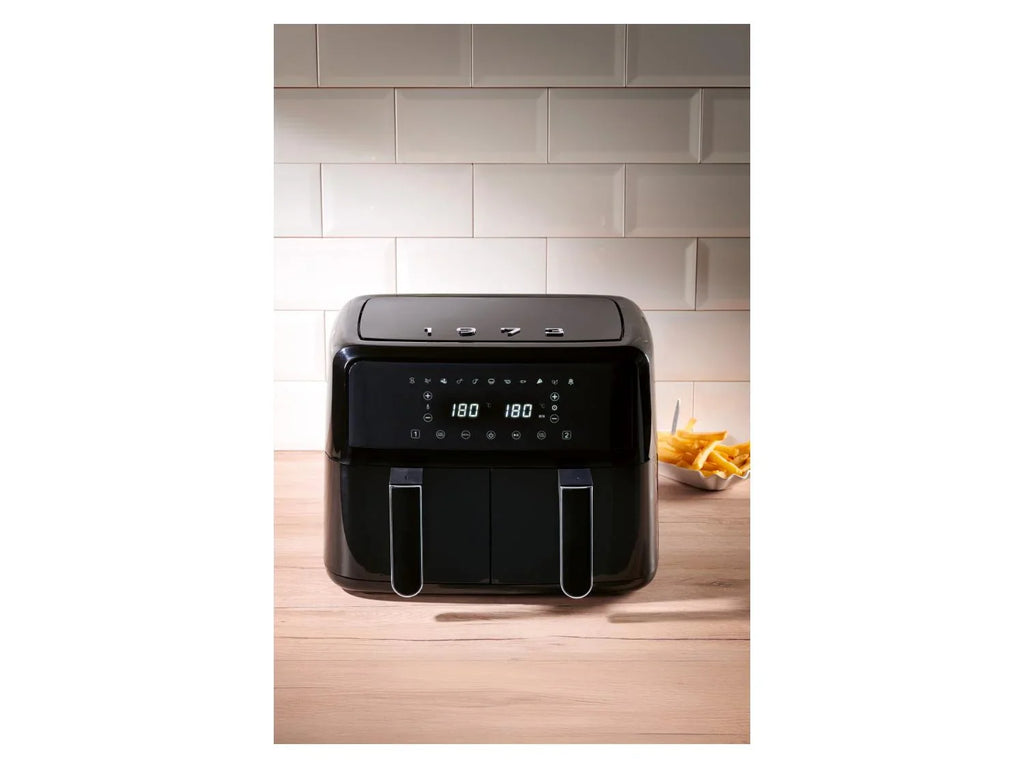 Silvercrest Doppelzonen-Heißluftfritteuse SHLFD 2600 B1 – 2x 4,35 L, 2600 W