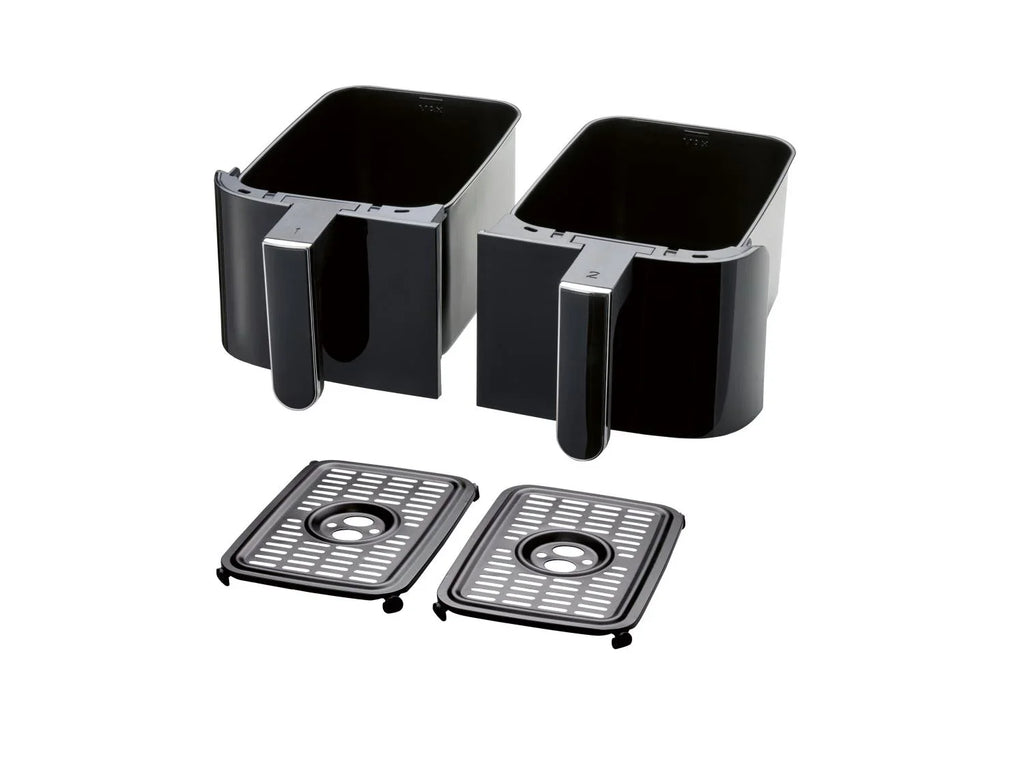 Silvercrest Doppelzonen-Heißluftfritteuse SHLFD 2600 B1 – 2x 4,35 L, 2600 W